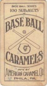 1909-11 American Caramel (E90-1) #NNO Chief Bender Back