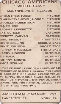 1922 E120 American Caramel Series of 240 #NNO Hervey McClellan Back