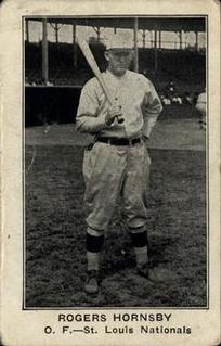1922 E121 American Caramel Series of 120 #NNO Rogers Hornsby Front