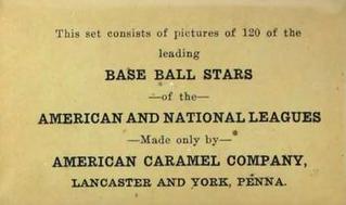 1922 E121 American Caramel Series of 120 #NNO Dick Kerr Back