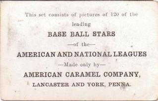 1922 E121 American Caramel Series of 120 #NNO Emil Meusel Back