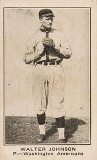 1921 American Caramel Series of 80 (E121) #NNO Walter Johnson Front