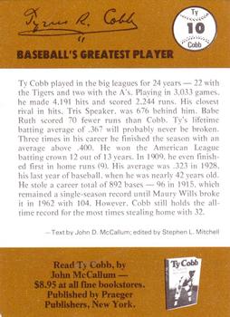 1975 Cobb McCallum #10 Menacing Batsman Back