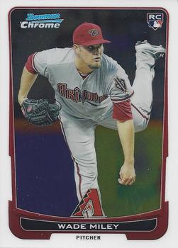 2012 Bowman Chrome #159 Wade Miley Front