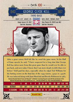 2012 Panini Cooperstown #100 George Kell Back