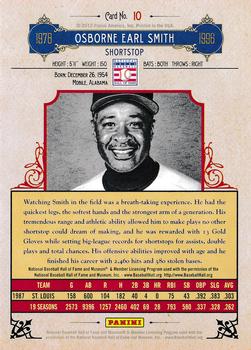 2012 Panini Cooperstown #10 Ozzie Smith Back
