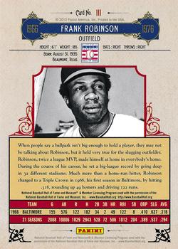 2012 Panini Cooperstown #111 Frank Robinson Back