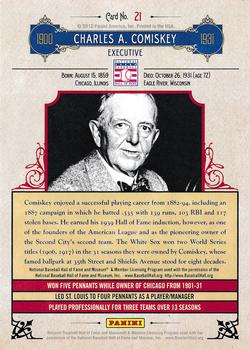 2012 Panini Cooperstown #21 Charles Comiskey Back