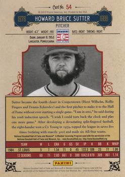 2012 Panini Cooperstown #54 Bruce Sutter Back