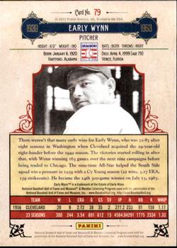 2012 Panini Cooperstown #79 Early Wynn Back