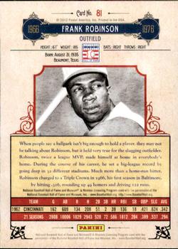 2012 Panini Cooperstown #81 Frank Robinson Back