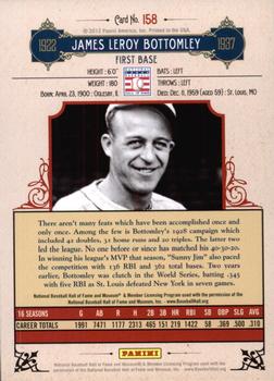 2012 Panini Cooperstown #158 Jim Bottomley Back