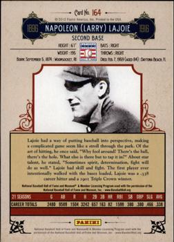 2012 Panini Cooperstown #164 Nap Lajoie Back