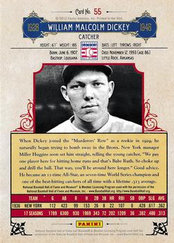 2012 Panini Cooperstown #55 Bill Dickey Back