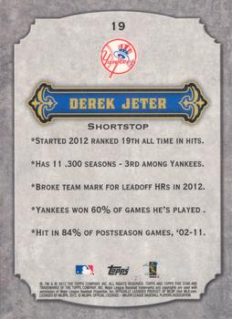 2012 Topps Five Star #19 Derek Jeter Back