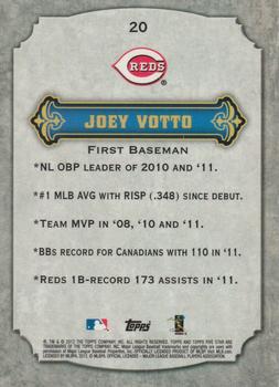 2012 Topps Five Star #20 Joey Votto Back