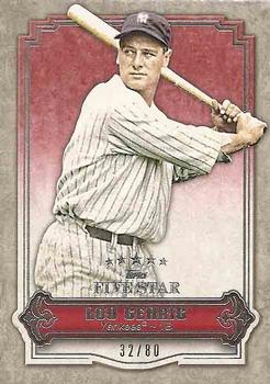 2012 Topps Five Star #79 Lou Gehrig Front