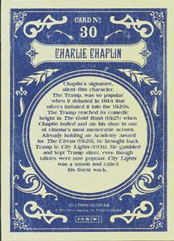 2012 Panini Golden Age #30 Charlie Chaplin Back