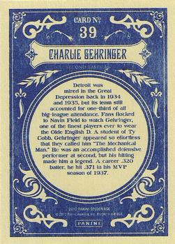 2012 Panini Golden Age #39 Charlie Gehringer Back