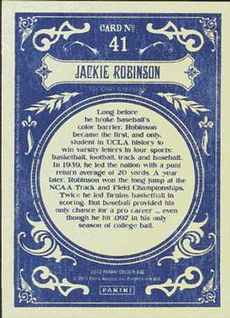2012 Panini Golden Age #41 Jackie Robinson Back