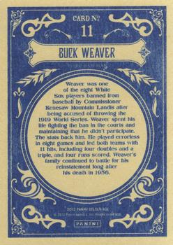 2012 Panini Golden Age #11 Buck Weaver Back