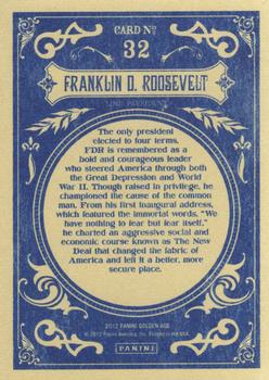 2012 Panini Golden Age #32 Franklin D. Roosevelt Back