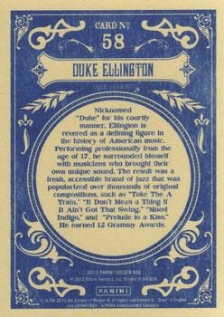 2012 Panini Golden Age #58 Duke Ellington Back