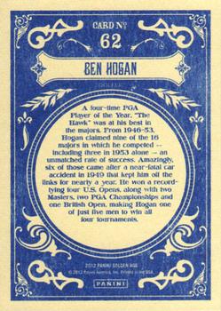 2012 Panini Golden Age #62 Ben Hogan Back