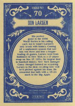 2012 Panini Golden Age #70 Don Larsen Back