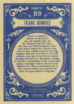 2012 Panini Golden Age #89 Frank Howard Back