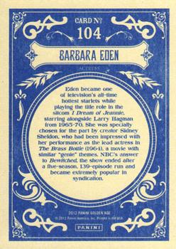 2012 Panini Golden Age #104 Barbara Eden Back