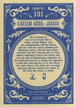 2012 Panini Golden Age #131 Kareem Abdul-Jabbar Back