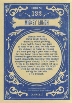 2012 Panini Golden Age #132 Mickey Lolich Back