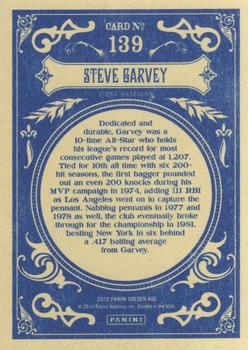 2012 Panini Golden Age #139 Steve Garvey Back