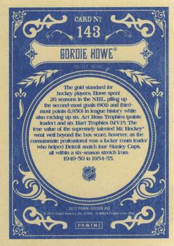 2012 Panini Golden Age #143 Gordie Howe Back
