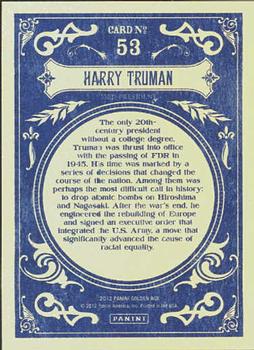 2012 Panini Golden Age #53 Harry Truman Back