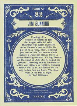 2012 Panini Golden Age #82 Jim Bunning Back
