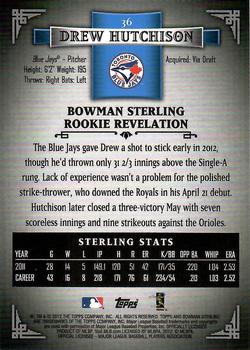 2012 Bowman Sterling #36 Drew Hutchison Back