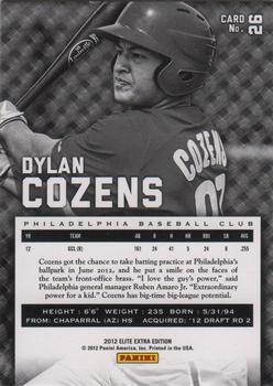2012 Panini Elite Extra Edition #26 Dylan Cozens Back