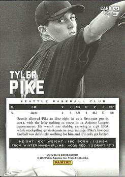 2012 Panini Elite Extra Edition #43 Tyler Pike Back