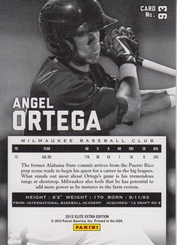 2012 Panini Elite Extra Edition #93 Angel Ortega Back