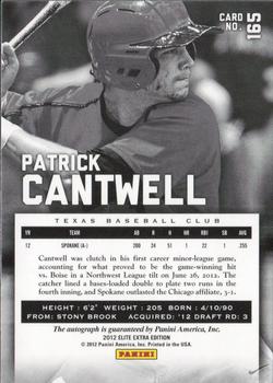 2012 Panini Elite Extra Edition #165 Patrick Cantwell Back