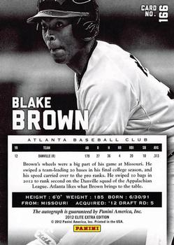 2012 Panini Elite Extra Edition #166 Blake Brown Back