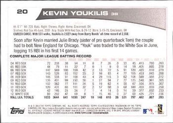 2013 Topps #20 Kevin Youkilis Back