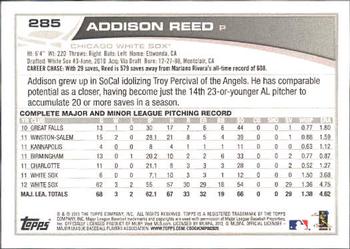 2013 Topps #285 Addison Reed Back
