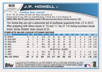 2013 Topps #65 J.P. Howell Back