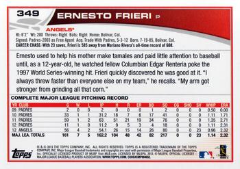 2013 Topps #349 Ernesto Frieri Back