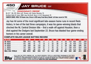 2013 Topps #450 Jay Bruce Back
