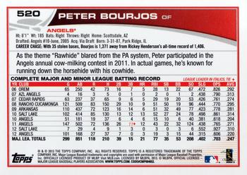 2013 Topps #520 Peter Bourjos Back