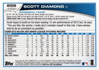 2013 Topps #656 Scott Diamond Back